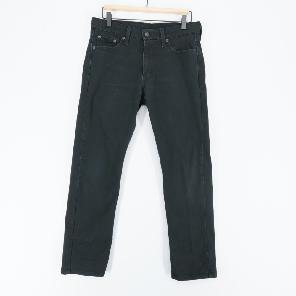 Levis 513 Jeans Mens 30x30 Black Slim Straight Stretch Denim Casual Pants